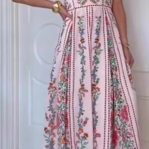 Floral Pink Maxi Dress